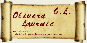 Olivera Lavrnić vizit kartica